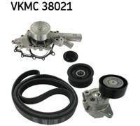 SKF Bomba de Agua + Set Correa Poli V para Mercedes-Benz Clase C W203 S203