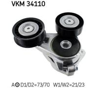 SKF Rodillo Tensor Correa Poly V Automático Para Ford Focus II Turnier DA