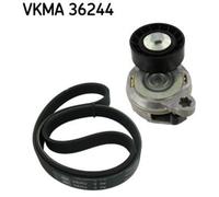 SKF Set Correa Poli V Correa Trapezoidal para Volvo XC60 156 V60 Bw 135