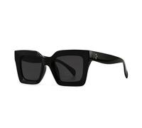 SKFGNX Gafas de sol estilo ojo de gato retro para mujer, cuadradas, azules y moradas, con protección UV400, color negro y gris, 1 unidad
