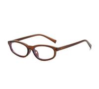 SKFGNX Gafas de sol pequeñas de estilo ojo de gato para mujer, estilo retro, en tonos amarillos y azules, con protección UV400, para hombre y mujer, color marrón transparente, 1 unidad