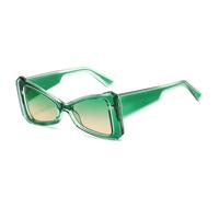 SKFGNX Gafas de sol retro de color caramelo con diseño de ojo de gato para mujer, con degradado, UV400, para hombre, color verde té verde, 1