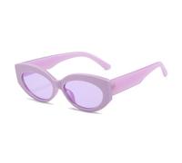 SKFGNX Gafas de sol retro estilo ojo de gato, color gelatina, para mujer, a la moda, con lentes ovaladas, protección UV400, para hombre, color morado, 1