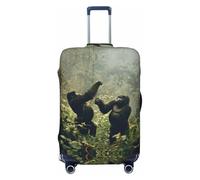 SKGOHLH - Funda de equipaje lavable para chimpancés - Funda de protección de equipaje de moda, adecuada para cajas de entre 18 y 32 pulgadas, Black, XL