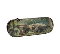 SKGOHLH The Elephant Walking - Estuche de piel con múltiples ranuras para guardar bolígrafos