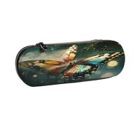 SKGOHLH The Glowing Butterfly - Estuche de piel con múltiples ranuras para guardar bolígrafos