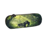 SKGOHLH The Gorilla Crossing - Estuche de piel con múltiples ranuras para guardar bolígrafos