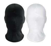 SKHAOVS 2 Piezas Máscara Facial Completa Halloween, Máscara Negra Sin Rostro, Mascarilla Completa Negro Unisex, Full Face Masks Unisex para Fiesta de Disfraces de Halloween Carnaval (2 Piezas)