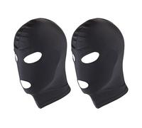 SKHAOVS 2 piezas Pasamontañas de 3 Agujeros Mascarilla Facial Balaclava para Hombre, para hombres y mujeres para bicicleta, Snowboard, ciclismo (Negro)