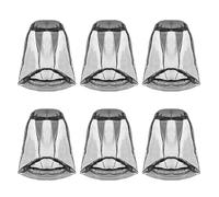 SKHAOVS 6 Piezas de Capucha Negra antimosquitos,Máscara de Mosquito Mosquito Head Net Máscara Cara Antimosquitos Bee Bug Insectos Gorro, Apta para Exteriores, Camping y Viajes,Colmenar (Negra)