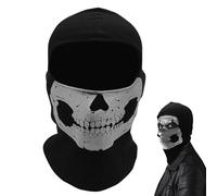 SKHAOVS Ghosts Pasamontañas,Máscara de Cara Fantasma,Pasamontañas de Calavera,Knitted Windproof and Warm Headwear,Máscara de Esquí para Cosplay Juego de CS Dress Up Halloween(Negro)