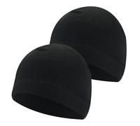 SKHAOVS Gorro de Ciclismo para Hombre y Mujer, Gorro Deportivo para Correr, Gorro Ciclismo Running Esquí Beanie, Gorro Beanie Invierno Sombrero, Sombrero cálido para Bicicleta Conducir Correr (2 Pcs)