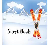 Ski Cabin Guest Sign-In Book | Snowy Vacation Home Keepsake | Mountain Rental Guest Journal | Winter Cabin Guest Book