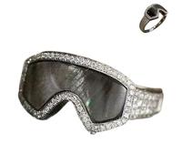 Ski Goggle Shaped Ring,Unique Ski Themed Ring,Novelty Winter Skiing Style Sports Jewelry Snowboard Style Rings Unisex,Gift for Skis Enthusiasts (47 mm/1.85 in)