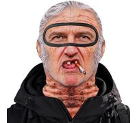 Ski Helmet Liner - Humorous Facial Print, Ice Skate Head Wrap Winter Wear | Snow Sports - Funny Face Covering for Cold Weather | Stretch Fabric Headgear with Helmet Compatibility, Skating