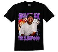 Ski Mask The Slump God Hip Hop Rap Unisex 100% Cotton Short-Sleeve T-Shirts Black XXXL
