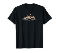 Ski Mountain Snow Skiing Retro Winter Vacation Camiseta