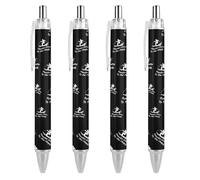 Ski Powder Snow to The People - Bolígrafo retráctil negro de punta fina de 0,5 mm, de secado rápido, escritura suave, 1 unidad como se muestra en la imagen 3