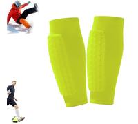 Ski Shin Guards, Ski Guard Socks with Breathable Elastic EVA Foam Protection, Leggings for Skiing, for Adult (Green,S)