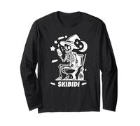 Skibidi Skeleton Toilet Waiting for Halloween Costume Like Manga Larga