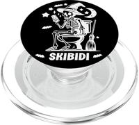 Skibidi Skeleton Toilet Waiting for Halloween Costume Like PopSockets PopGrip para MagSafe