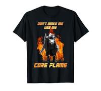 Skibidi Toilet The Cameraman Core Flames Camiseta