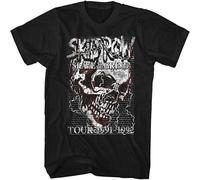 Skid Row Slave to The Grind Skull Chain T Shirt Graphic Top Printed Shirt Short Sleeve Mens tee Black XXL