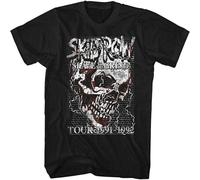 Skid Row Slave to The Grind Skull Chain T Shirt Graphic Top Printed Shirt Short Sleeve Mens tee Black L