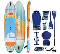 Skiffo Rivage Sunrise 11' - Sup Inflable 2 en 1 Kayak Completo - 335 x 86 x 15 cm - MAX 160 kg - Estable y versátil - Diseño único