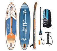 Skiffo - Sup Stand Up Paddle Inflable Sun Cruise 11'2 - PB-SSC112C - Tabla Inflable Dropstitch de Doble Capa Fusionada con Pack Padel, Leash, Bomba y Bolsa de Transporte - 322l - 340x84x15cm