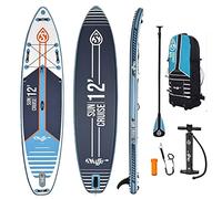 Skiffo - Sup Stand Up Paddle Inflable Sun Cruise 12' - PB-SSC120C - Tabla Inflable Dropstitch de Doble Capa Fusionada con Pack Paddle Leash, Bomba y Bolsa de Transporte - 384l - 365x86x15cm