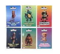 Skifidol - Juego de 6 cuadernos Italian Brainrot, rayas a 1° y 2º elemental, personajes surtidos