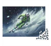 Skiing Adventurer Action Rompecabezas 1000 Piezas, Esquiador Aventurero en acción en la Nieve, Estético y Desafiante, Decoración Hogar, Juguete Educativo, Entretenimiento Creativo