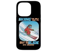 Skiing The Only Time it is Okay to Slide into Someone Carcasa para iPhone 14 Pro