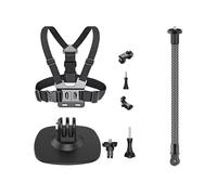 Skiing Video Kit for X5 X4 X3 Ace Pro 2 Helmet Extension Rod Flexible Adhesive Base Chest Strap for Insta 360