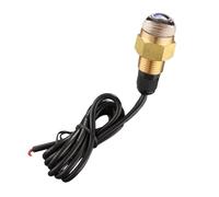 Skiitches Lámpara LED subacuática para marino de 12 V, latón y vidrio, tapón de drenaje azul, accesorio de NPT de 1/2 pulgada