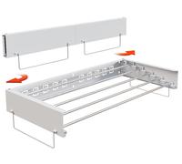 SKIKEN Estante de Secado Oculto montado en la Pared para lavandería, Ahorro de Espacio, toallero Plegable, Plegable Oculto, 5 Varillas de Acero Inoxidable, Organizador de Secado de Ropa, Colgante