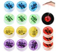 SKIKHN 15 Piezas Juguetes de Yoyo con Luz LED, YoYó Profesional, YoYó de Retorno Automático, YoYo para Principiantes, Yoyo Entretenido para Fiesta de Cumpleaños Relleno de Bolsa de Regalo de Clase