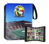 SKIKHN Álbum de Recortes de Fútbol, 900 Tarjetas Album Cartas Fútbol con Cremallera, Álbum de Recortes para Tarjetas de Fútbols, Libro de Cromos de Fútbols para Recopilen Tarjetas de Football