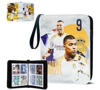 SKIKHN Álbum de Recortes de Fútbol, Album de Cartas de PU para Cartas de Futbol, Álbums de Recortes para Tarjetas de Fútbols, Portátil, Álbums de 50 Páginas con Capacidad para 400 Cromos