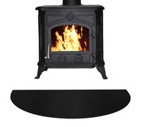 SKIKHN Alfombra Ignifuga Semiredonda,Alfombra Ignífuga para Chimenea, 102 x 50 cm, Chimenea Estera ignífugo,no Inflamable, Alfombra Ignifuga, para Cocina, Parrilla, Fireplace,Suelo,Lawn y Camping