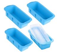 SKIKHN Bandejas Grandes para Cubitos de Hielo,4 Cubitera Silicona,Cubiteras para Hielo Grande,Moldes para Cubitos de Hielos XXL,Reutilizables Moldes Grandes para Congelador para Baño de Hielos,Bañera