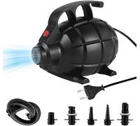 SKIKHN Bomba de Aire Eléctrica, 600W Inflador Electrico con 5 Boquillas, Portátil Inflador Colchon Hinchable, Silenciosa Bomba de Aire, Inflado/Desinflado Rápido para Piscinas y Colchones