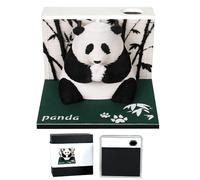 SKIKHN Calendario 3D, Calendario 3D Desprendible 2026, Calendario de Escritorio Panda 2026 con Portalápices, Bloc de Notas Panda 3D, Bloque de Notas 3D, Escultura Creativa de Papel, Decoración de Mesa