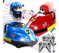 SKIKHN Colisión Coche Teledirigido de Juguete, Coche de Choque con Muñecas Saltarinas, Impacto uno a uno el Vehículo de Control Remotopara Padres e Hijos, Regalos para Niños y Niñas