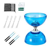 SKIKHN Diábolo LED con rodamiento de bolas, 3 rodamientos con palos y cuerda, juego de malabares para principiantes, con 2 pares de palos de mano + 3 cuerdas de repuesto, para niños en interiores y