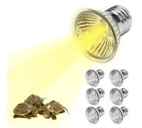 SKIKHN E27 Bombilla de Calefacción,6 Pcs Lámpara de Calor,E27 Luz UVA UVB de Calor,Bombilla de reptil Acuario,Lámpara Halógena de Tortuga, para Tortugas, Lagarto, Acuario, Hábitat Animal