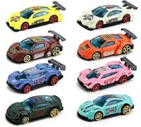 SKIKHN Juego de 4 coches de juguete que cambian de color, juego de coche de juguete, escala 1:64, aleación para niños, idea infantil, mini cars, idea para niños, juego de coche de juguete Mini Racers