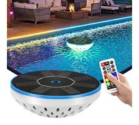 SKIKHN Luces Solares Flotantes para Piscina, Luz Solar Piscina Flotante, IPX8 Impermeable Luminación LED Subacuática Solar con Mando a Distancia, Luces Flotantes para Jardín, Acuario, Estanque, Bañera