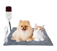 SKIKHN Manta Eléctrica para Perros y Gatos, 70x45CM Manta Térmica para Gatos y Perros, Almohadilla Térmica para Mascotas, 9 Niveles de Temperatura e Ajustable Temporizador, Anti-mordedura, Lavable